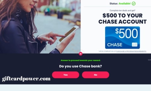 $500 for your Chase Account