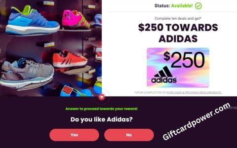 Get a $250 Adidas Gift Card