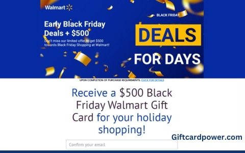 Black Friday $500 Walmart Gift Card