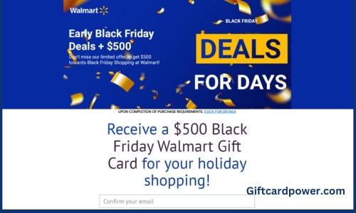 Black Friday $500 Walmart Gift Card