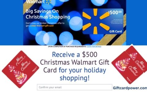 Get a $500 Christmas Walmart Gift Card