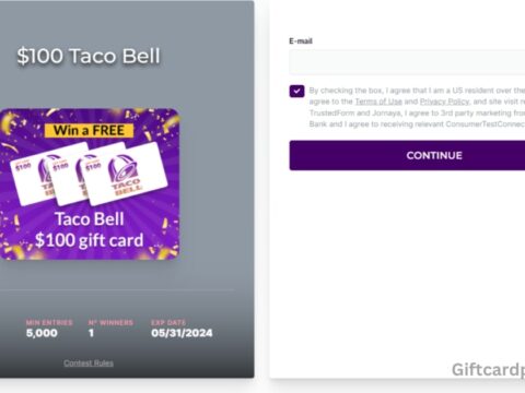 $100 Taco Bell Gift Card