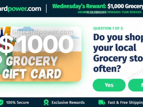 $1000 Grocery Gift Cardv